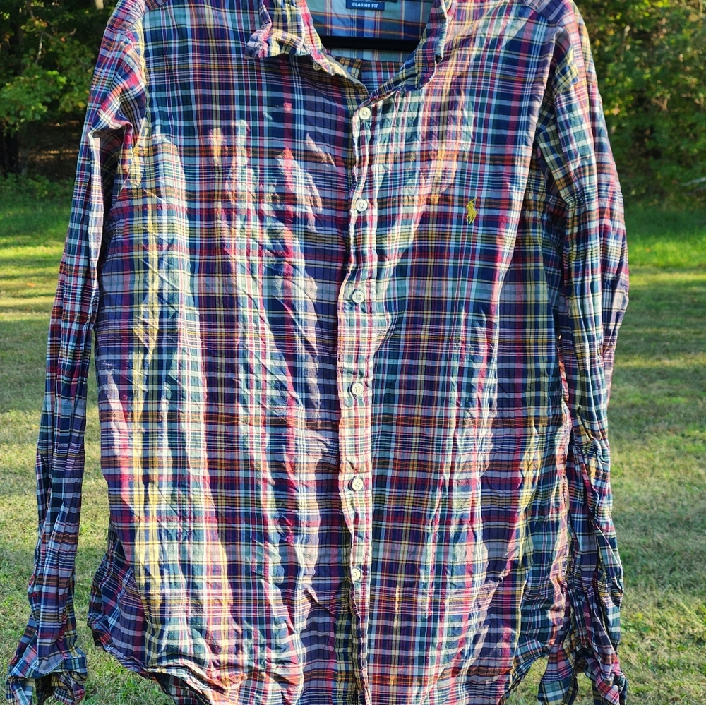 Ralph Lauren The Madras Button Down Classic Fit Shirt  XL - Picture 9 of 10